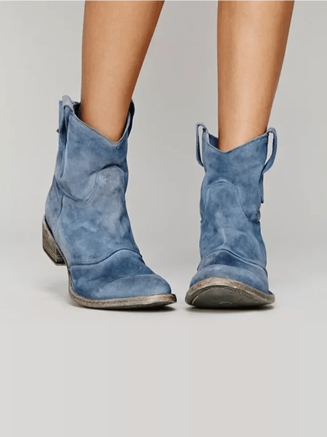 Charlotte Orthopedic Suede and Cotton Ankle Boot