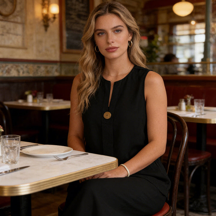 Minimalist Sleeveless Top & Wide-Leg Pants – Effortlessly Chic, Comfortable & Perfect for Everyday Style ✨🌿